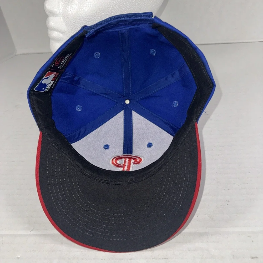 Philadelphia Phillies Hat Cap Adjustable One Size‎ Hook Loop Blue Baseball MLB